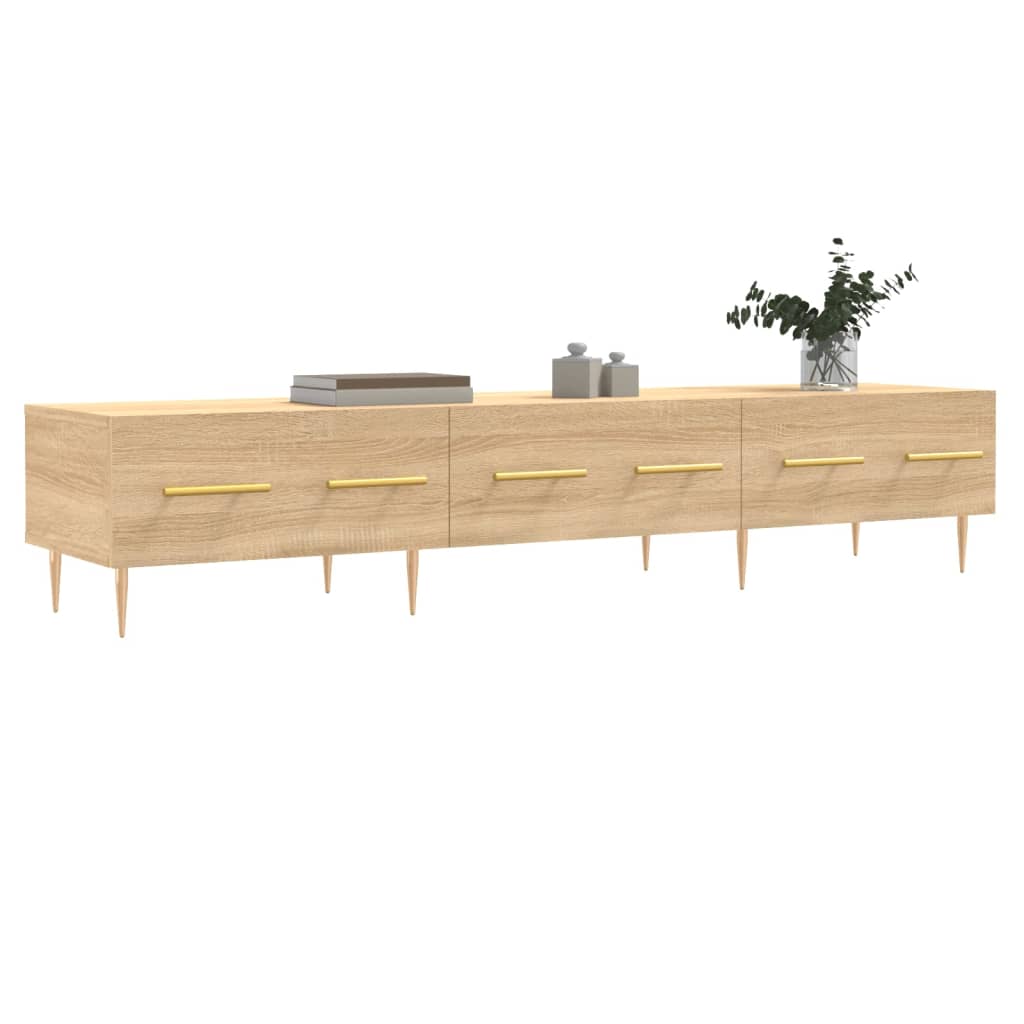 Tv-meubel 150x36x30 cm bewerkt hout sonoma eikenkleurig is nu te koop bij PeponiXL, paradijselijk wonen!