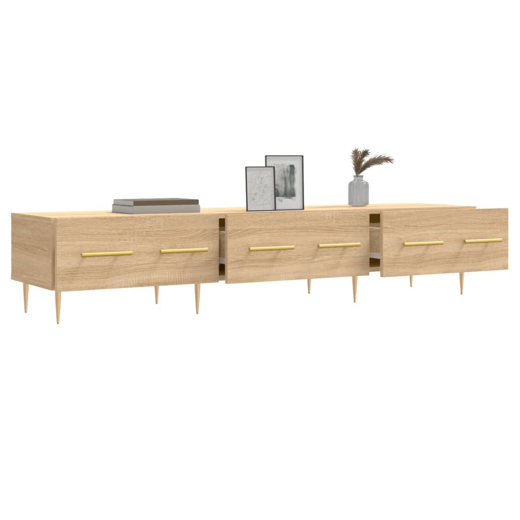 Tv-meubel 150x36x30 cm bewerkt hout sonoma eikenkleurig is nu te koop bij PeponiXL, paradijselijk wonen!