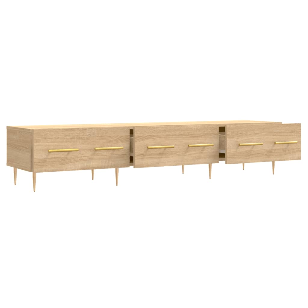 Tv-meubel 150x36x30 cm bewerkt hout sonoma eikenkleurig is nu te koop bij PeponiXL, paradijselijk wonen!