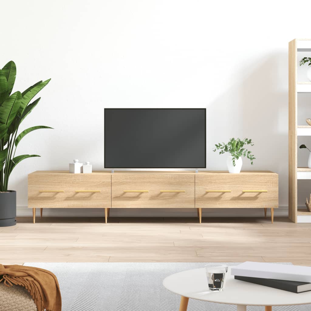 Tv-meubel 150x36x30 cm bewerkt hout sonoma eikenkleurig is nu te koop bij PeponiXL, paradijselijk wonen!