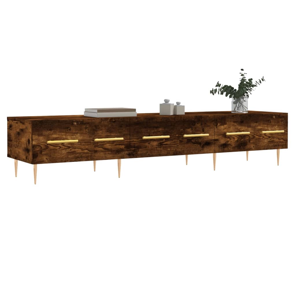 Tv-meubel 150x36x30 cm bewerkt hout gerookt eikenkleurig is nu te koop bij PeponiXL, paradijselijk wonen!