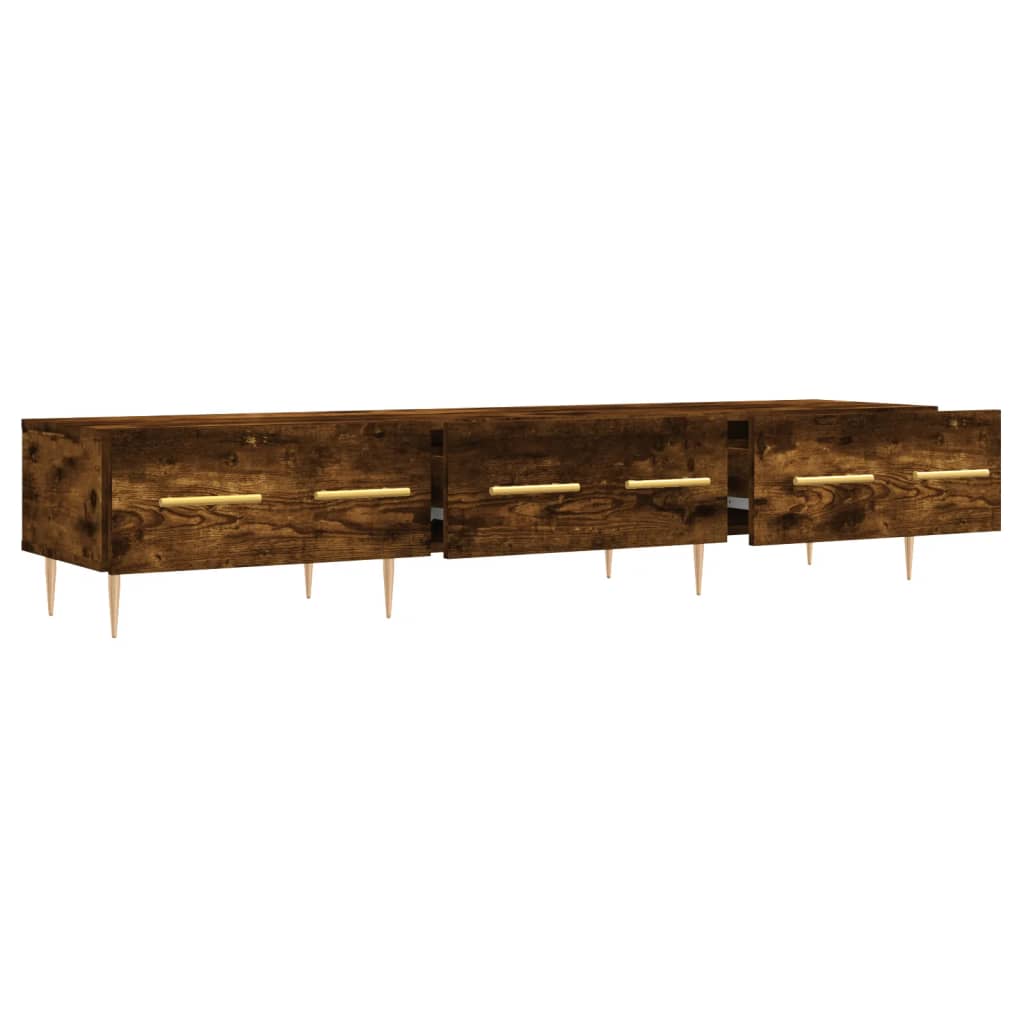 Tv-meubel 150x36x30 cm bewerkt hout gerookt eikenkleurig is nu te koop bij PeponiXL, paradijselijk wonen!