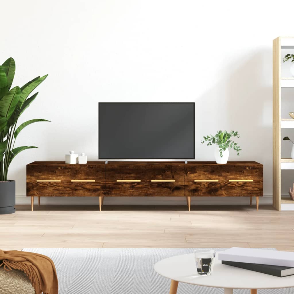 Tv-meubel 150x36x30 cm bewerkt hout gerookt eikenkleurig is nu te koop bij PeponiXL, paradijselijk wonen!