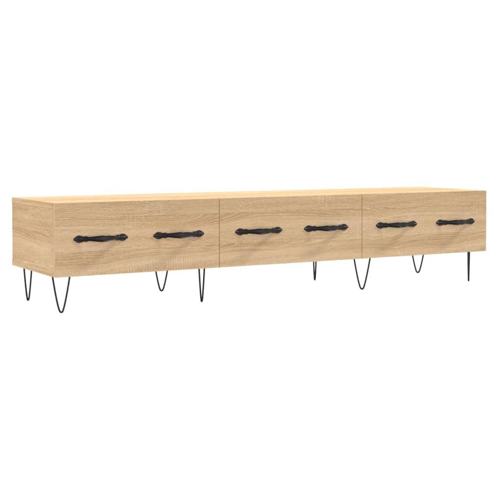 Tv-meubel 150x36x30 cm bewerkt hout sonoma eikenkleurig is nu te koop bij PeponiXL, paradijselijk wonen!