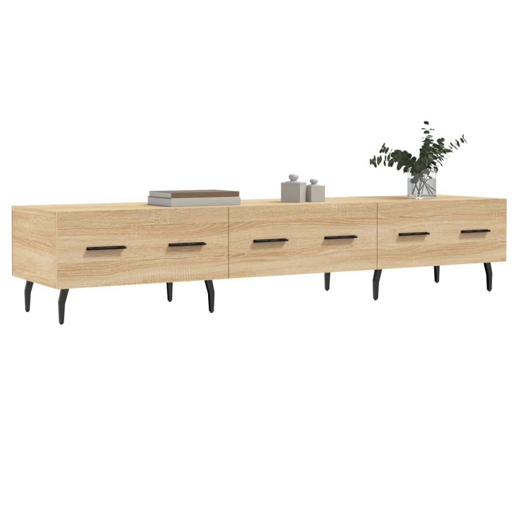 Tv-meubel 150x36x30 cm bewerkt hout sonoma eikenkleurig is nu te koop bij PeponiXL, paradijselijk wonen!