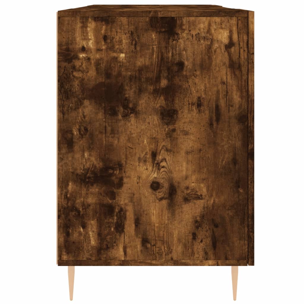 Bureau 140x50x75 cm bewerkt hout gerookt eikenkleurig is nu te koop bij PeponiXL, paradijselijk wonen!