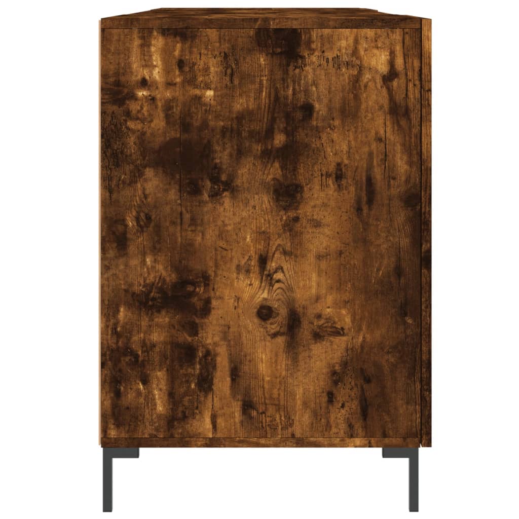 Bureau 140x50x75 cm bewerkt hout gerookt eikenkleurig is nu te koop bij PeponiXL, paradijselijk wonen!