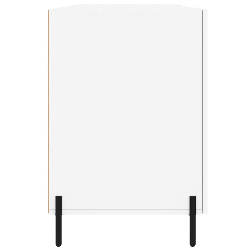 Bureau 140x50x75 cm bewerkt hout hoogglans wit is nu te koop bij PeponiXL, paradijselijk wonen!