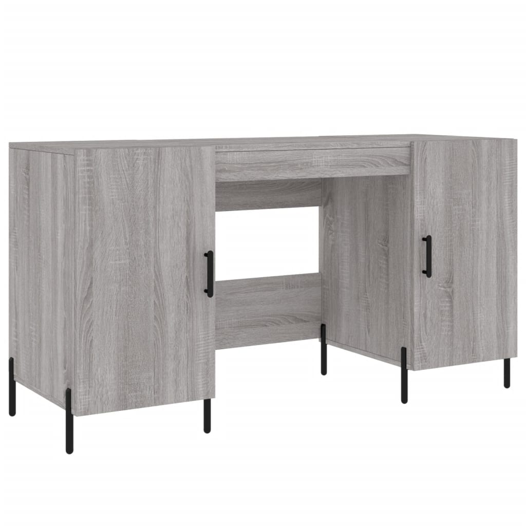 Bureau 140x50x75 cm bewerkt hout grijs sonoma eikenkleurig is nu te koop bij PeponiXL, paradijselijk wonen!