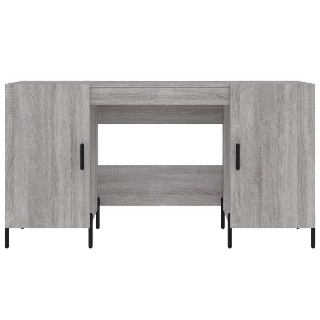 Bureau 140x50x75 cm bewerkt hout grijs sonoma eikenkleurig is nu te koop bij PeponiXL, paradijselijk wonen!