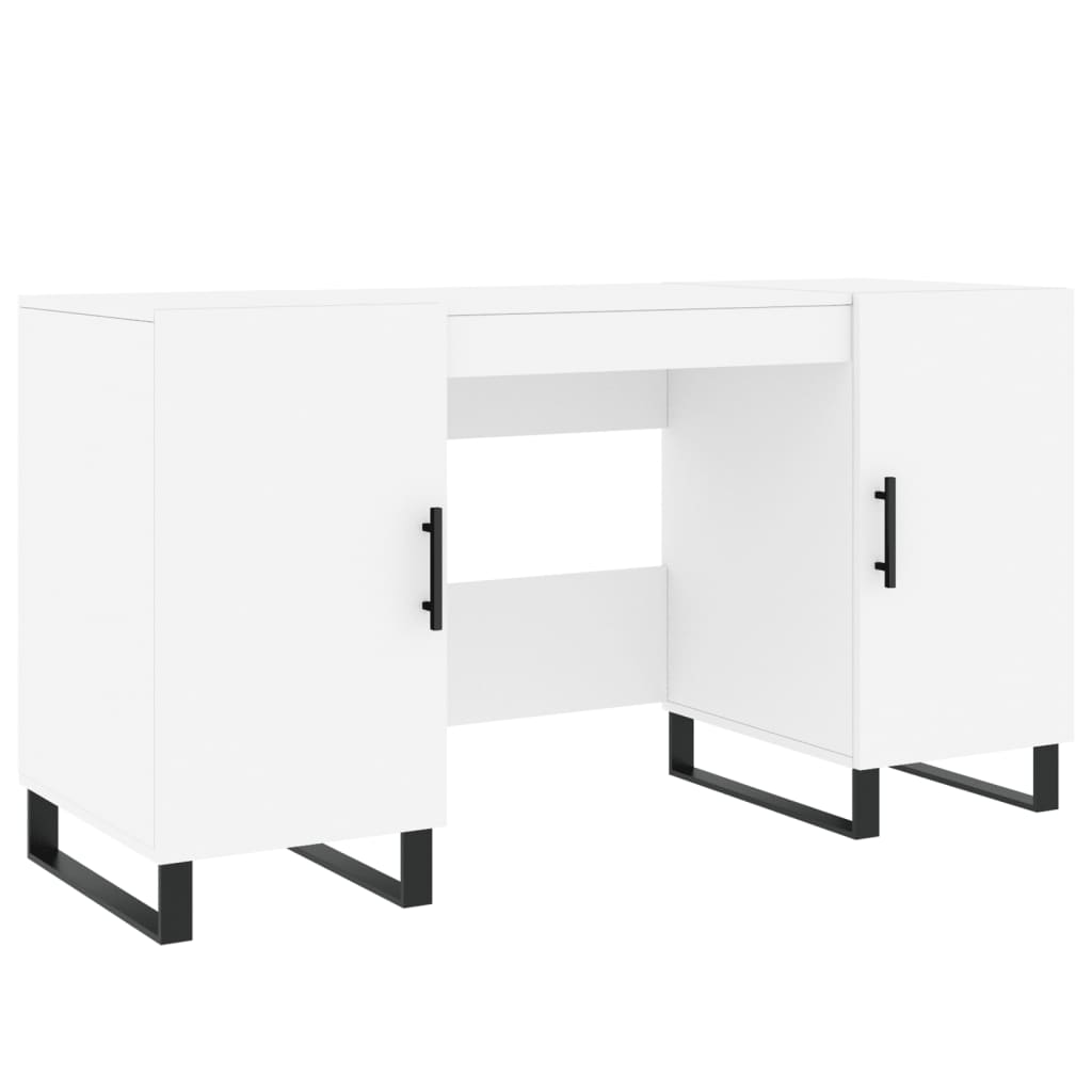 Bureau 140x50x75 cm bewerkt hout wit is nu te koop bij PeponiXL, paradijselijk wonen!