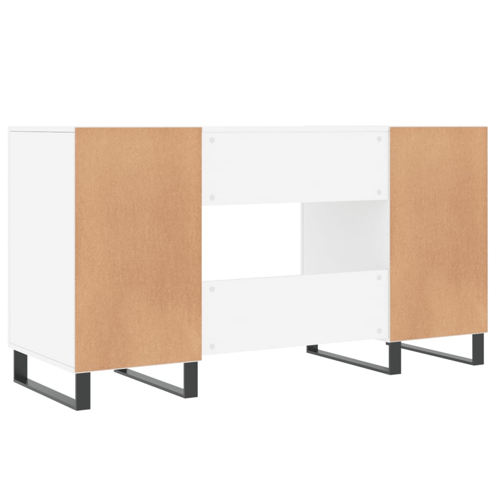 Bureau 140x50x75 cm bewerkt hout wit is nu te koop bij PeponiXL, paradijselijk wonen!
