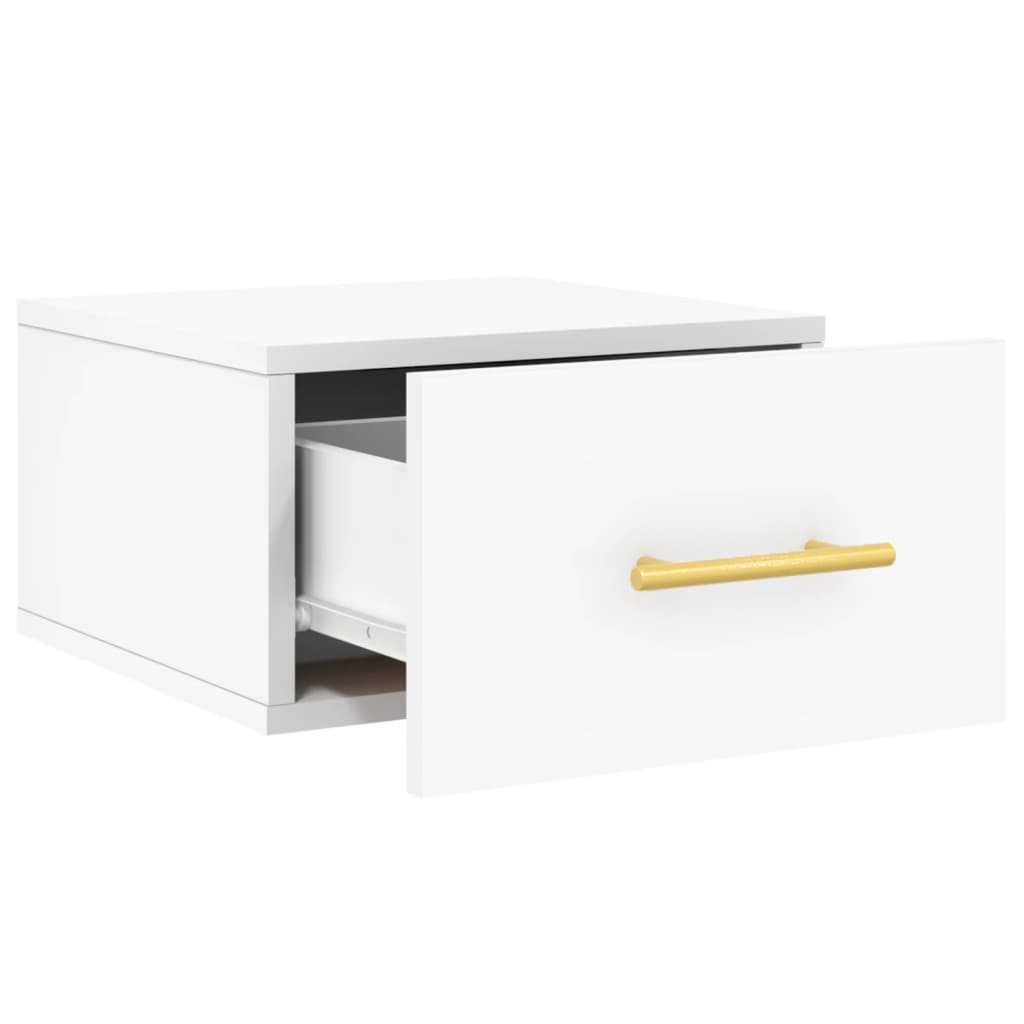 Nachtkastjes 2 st wandgemonteerd 35x35x20 cm wit is nu te koop bij PeponiXL, paradijselijk wonen!