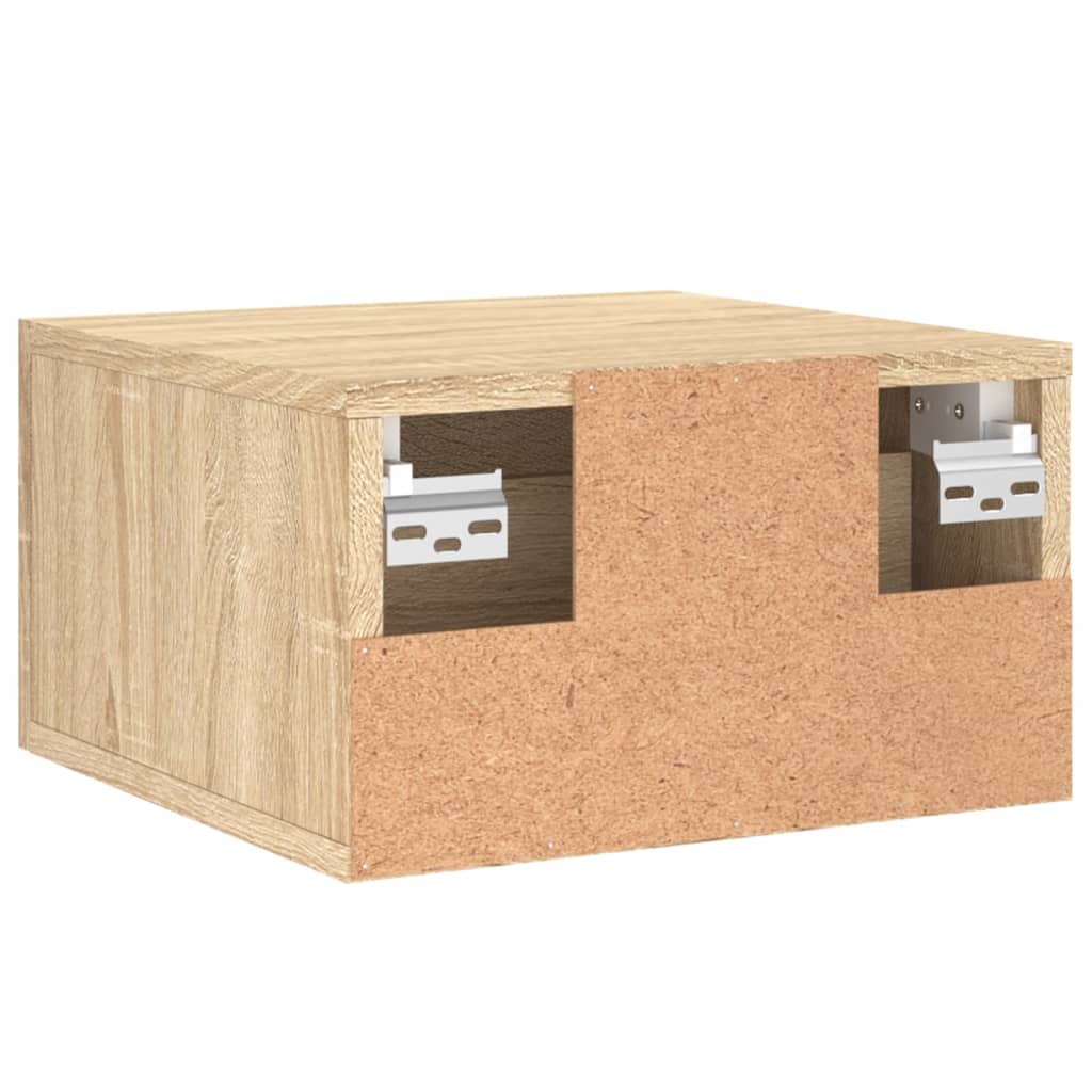 Nachtkastje wandgemonteerd 35x35x20 cm sonoma eikenkleurig is nu te koop bij PeponiXL, paradijselijk wonen!
