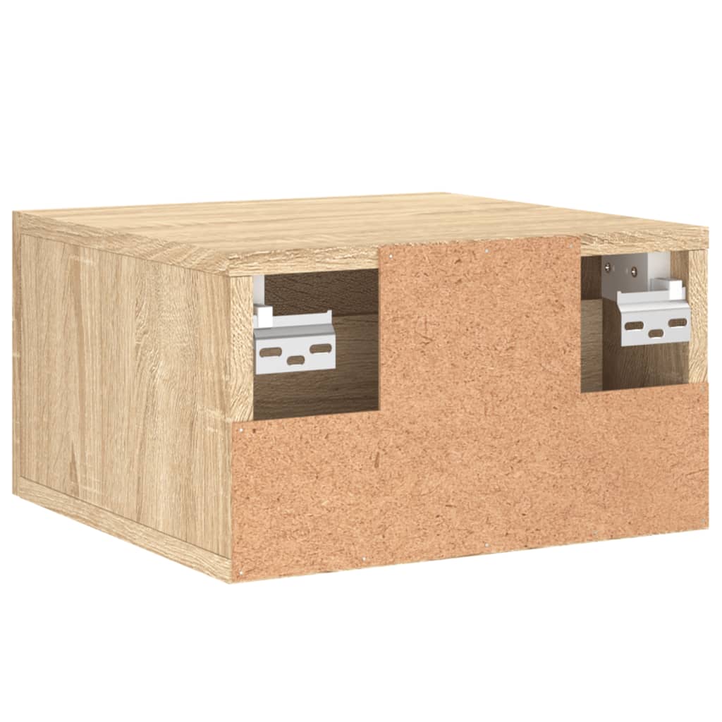 Nachtkastjes 2 st wandgemonteerd 35x35x20 cm sonoma eikenkleur is nu te koop bij PeponiXL, paradijselijk wonen!