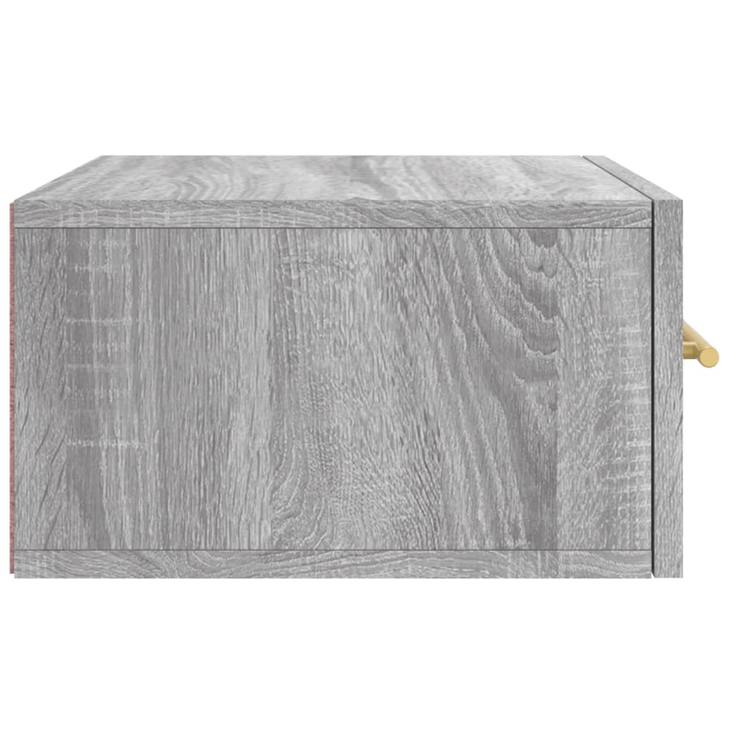 Nachtkastje wandgemonteerd 35x35x20 cm grijs sonoma eikenkleur is nu te koop bij PeponiXL, paradijselijk wonen!