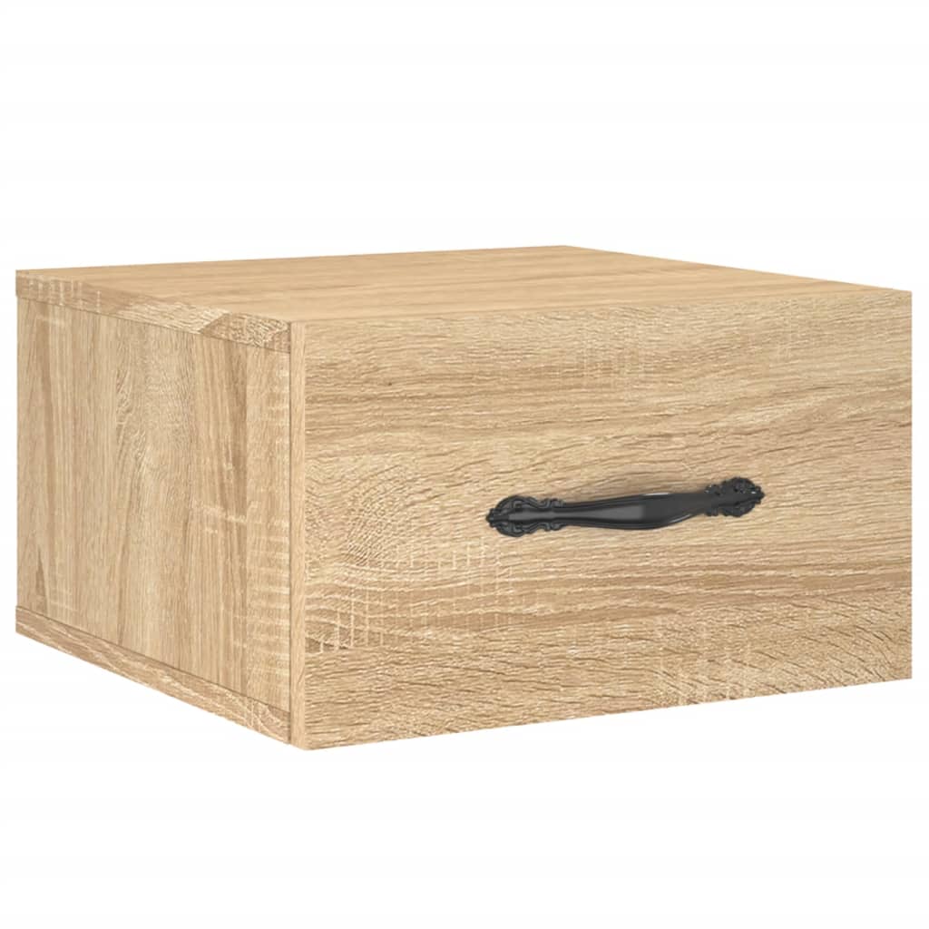 Nachtkastje wandgemonteerd 35x35x20 cm sonoma eikenkleurig is nu te koop bij PeponiXL, paradijselijk wonen!