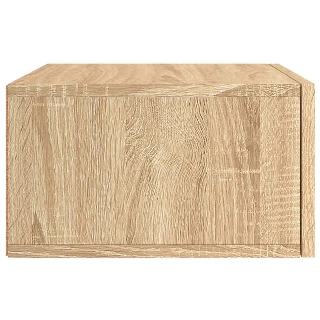 Nachtkastje wandgemonteerd 35x35x20 cm sonoma eikenkleurig is nu te koop bij PeponiXL, paradijselijk wonen!