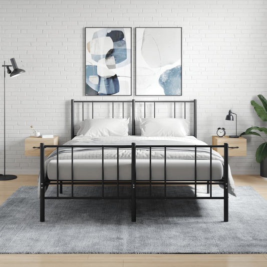 Nachtkastjes 2 st wandgemonteerd 35x35x20 cm sonoma eikenkleur is nu te koop bij PeponiXL, paradijselijk wonen!