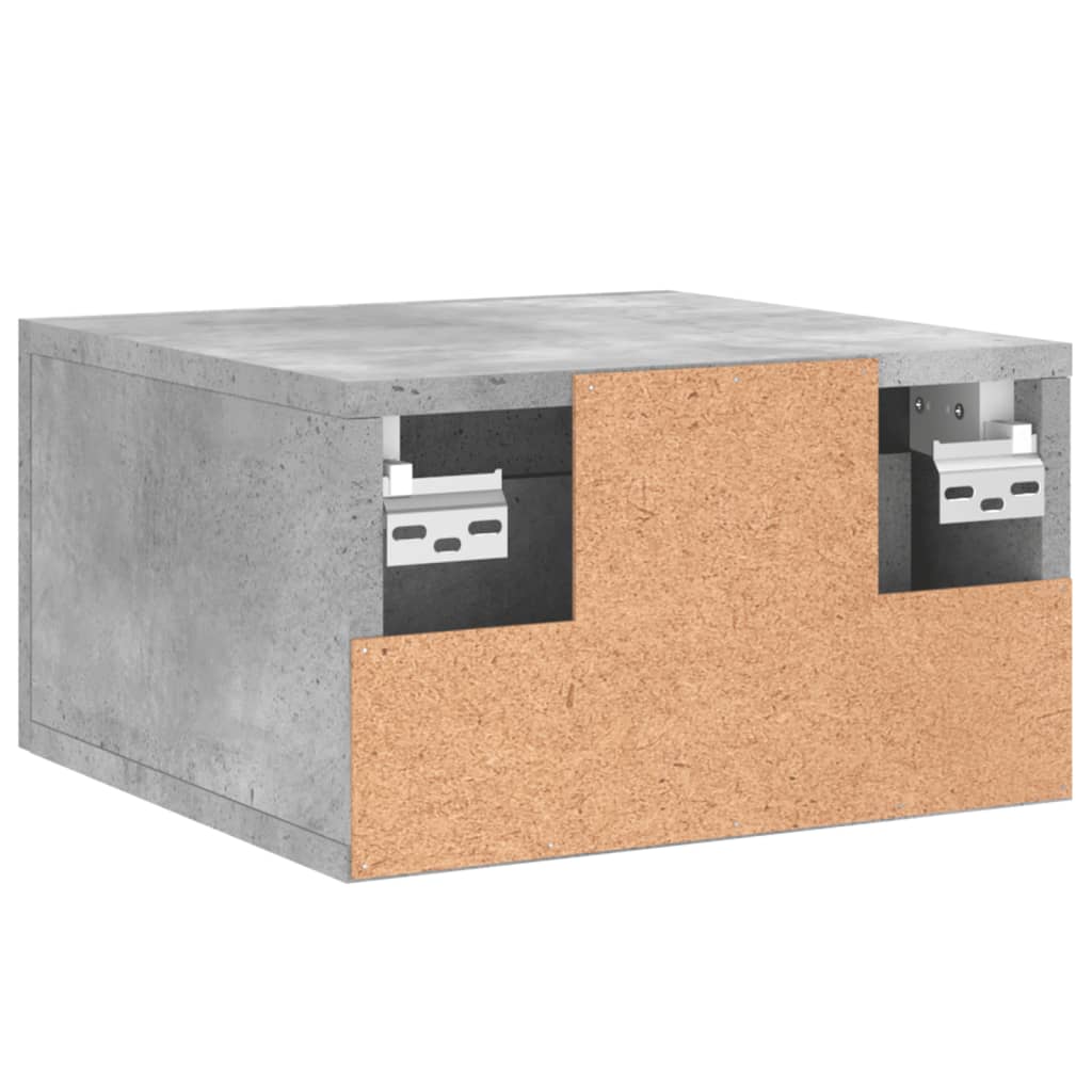 Nachtkastje wandgemonteerd 35x35x20 cm betongrijs is nu te koop bij PeponiXL, paradijselijk wonen!