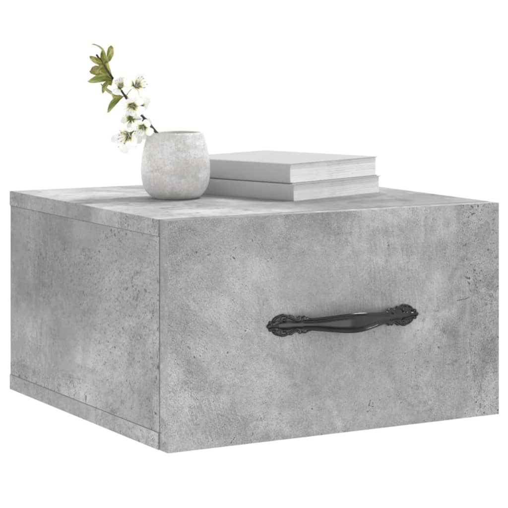 Nachtkastjes 2 st wandgemonteerd 35x35x20 cm betongrijs is nu te koop bij PeponiXL, paradijselijk wonen!