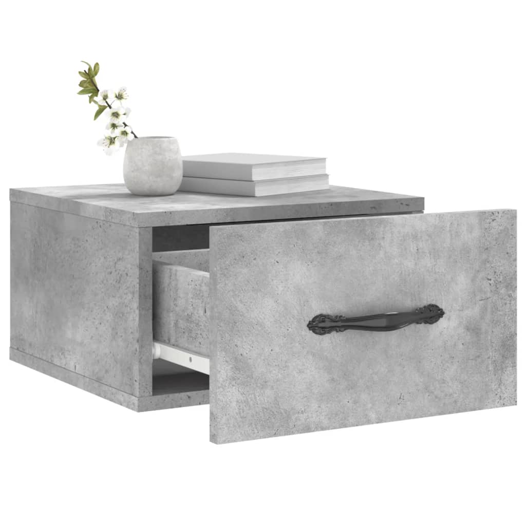 Nachtkastjes 2 st wandgemonteerd 35x35x20 cm betongrijs is nu te koop bij PeponiXL, paradijselijk wonen!