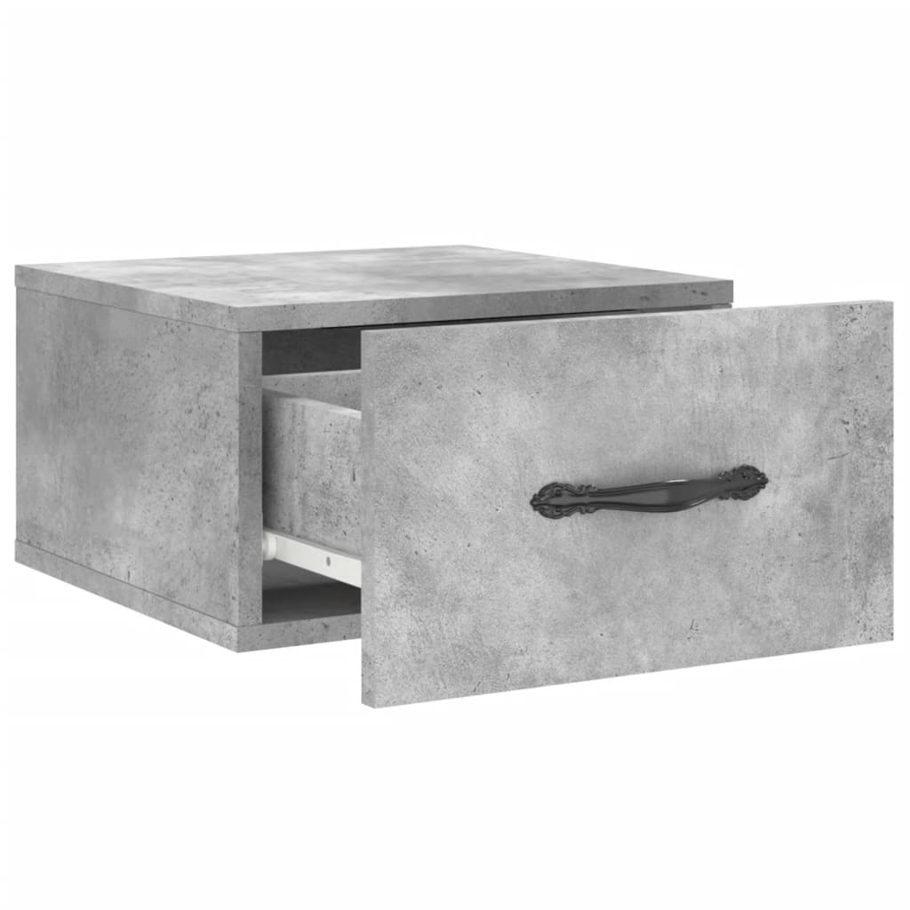 Nachtkastjes 2 st wandgemonteerd 35x35x20 cm betongrijs is nu te koop bij PeponiXL, paradijselijk wonen!