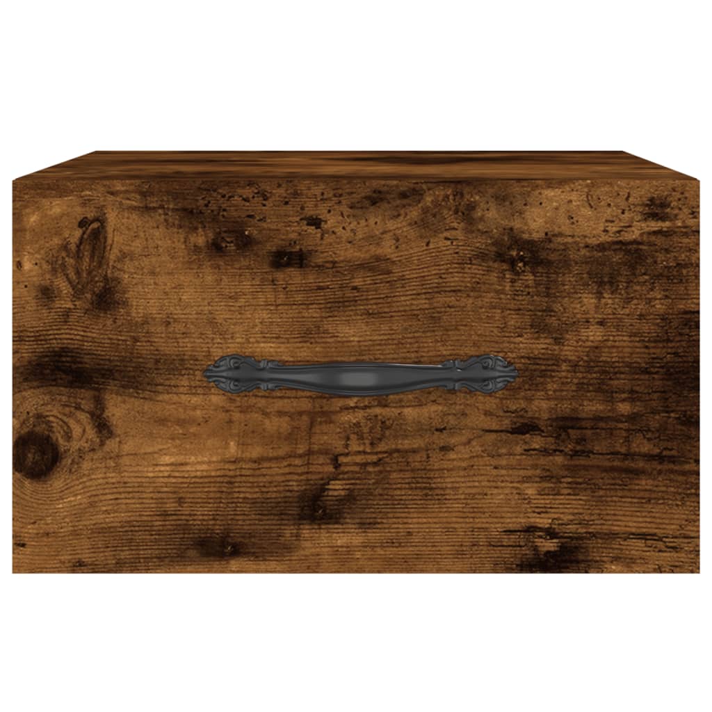 Nachtkastjes 2 st wandgemonteerd 35x35x20 cm gerookt eikenkleur is nu te koop bij PeponiXL, paradijselijk wonen!