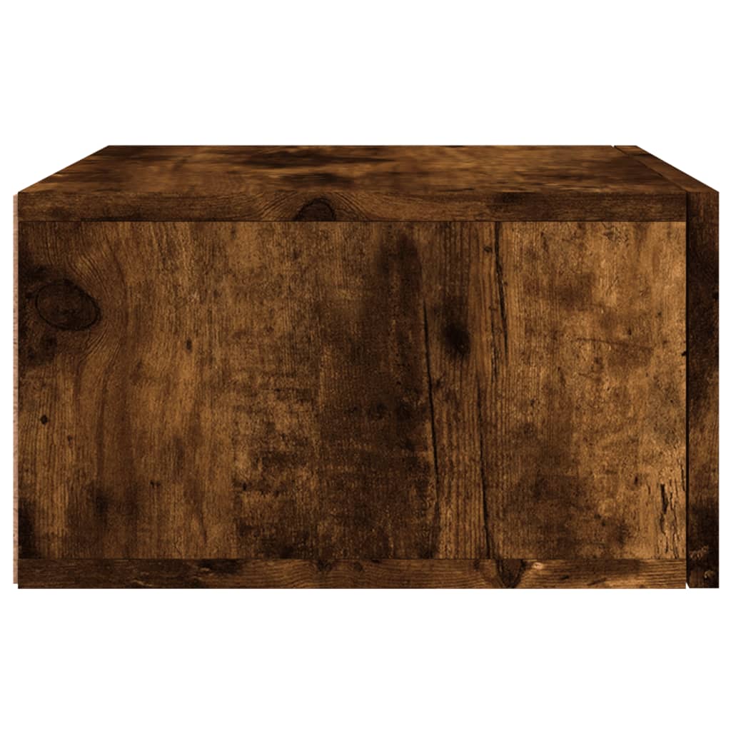 Nachtkastjes 2 st wandgemonteerd 35x35x20 cm gerookt eikenkleur is nu te koop bij PeponiXL, paradijselijk wonen!