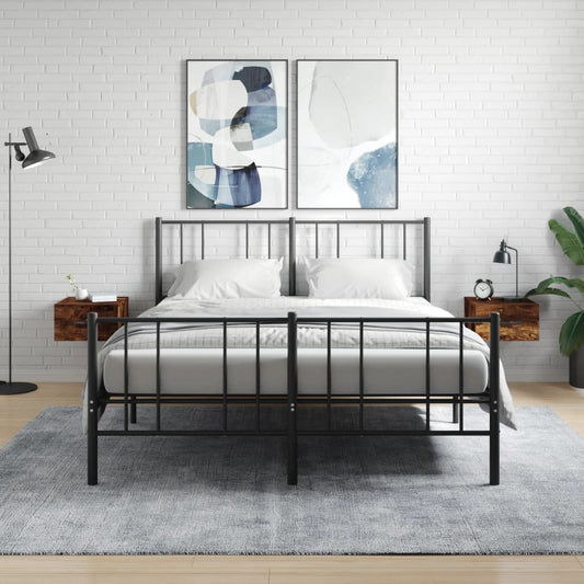 Nachtkastjes 2 st wandgemonteerd 35x35x20 cm gerookt eikenkleur is nu te koop bij PeponiXL, paradijselijk wonen!