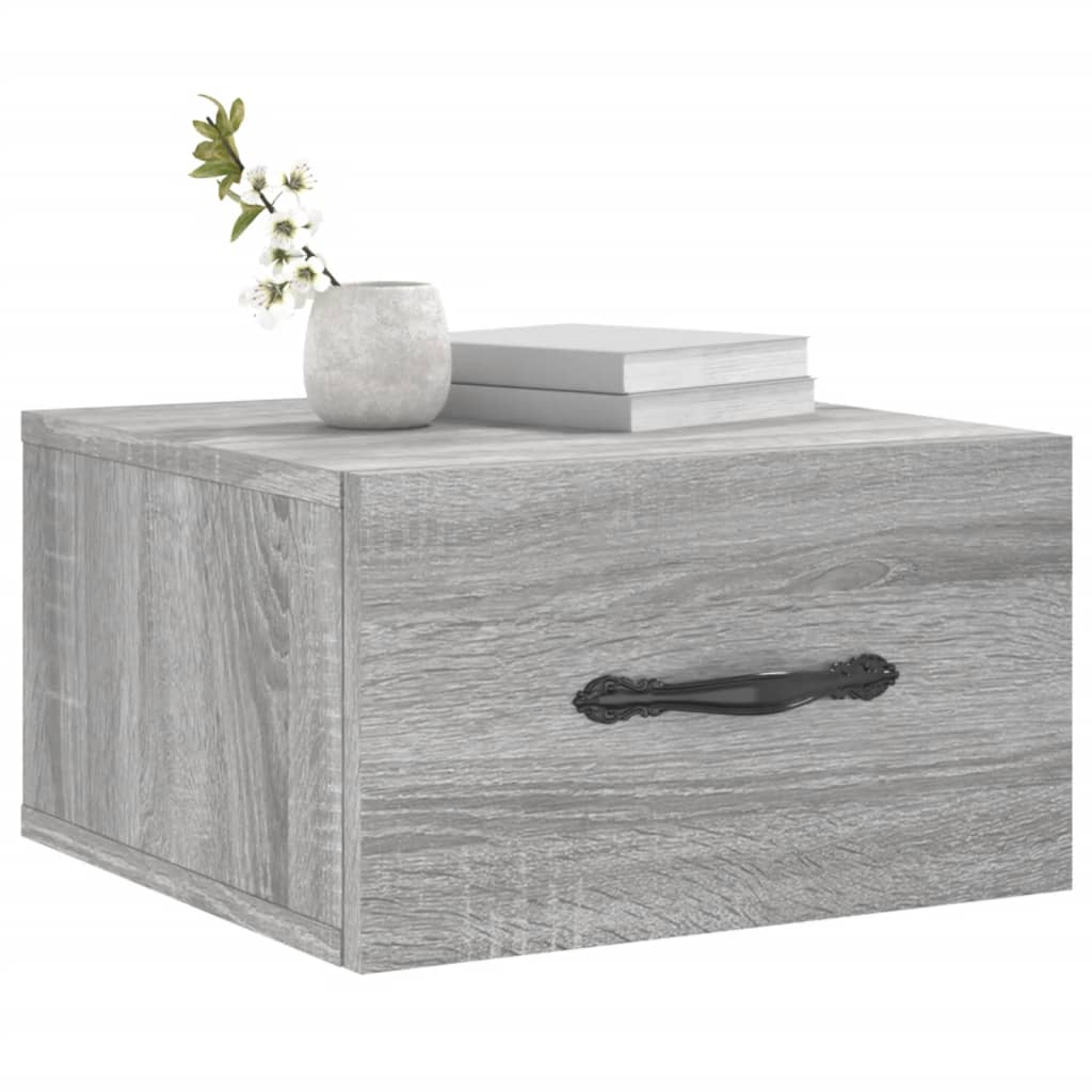 Nachtkastjes 2 st wandgemonteerd 35x35x20 cm grijs sonoma eiken is nu te koop bij PeponiXL, paradijselijk wonen!