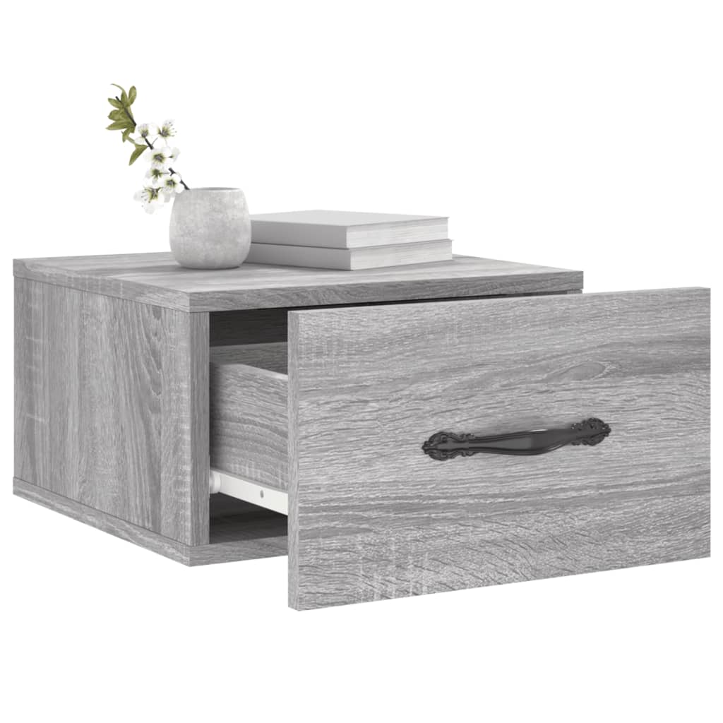 Nachtkastjes 2 st wandgemonteerd 35x35x20 cm grijs sonoma eiken is nu te koop bij PeponiXL, paradijselijk wonen!