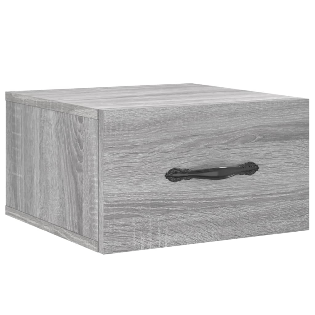 Nachtkastjes 2 st wandgemonteerd 35x35x20 cm grijs sonoma eiken is nu te koop bij PeponiXL, paradijselijk wonen!