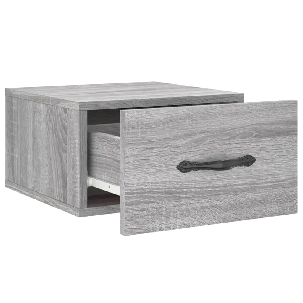 Nachtkastjes 2 st wandgemonteerd 35x35x20 cm grijs sonoma eiken is nu te koop bij PeponiXL, paradijselijk wonen!