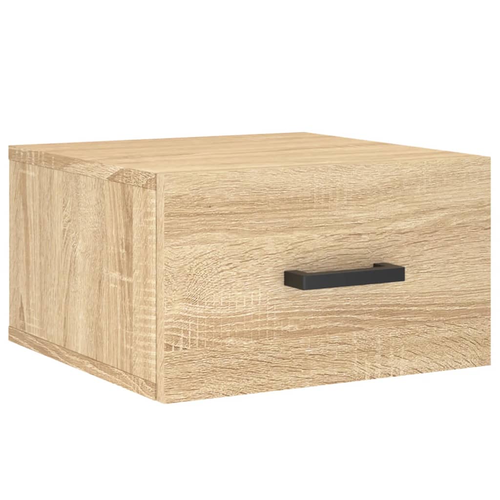 Nachtkastjes 2 st wandgemonteerd 35x35x20 cm sonoma eikenkleur is nu te koop bij PeponiXL, paradijselijk wonen!