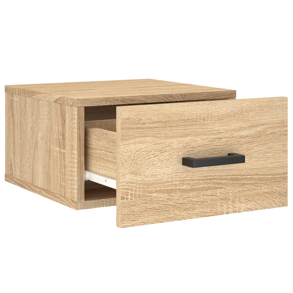 Nachtkastjes 2 st wandgemonteerd 35x35x20 cm sonoma eikenkleur is nu te koop bij PeponiXL, paradijselijk wonen!