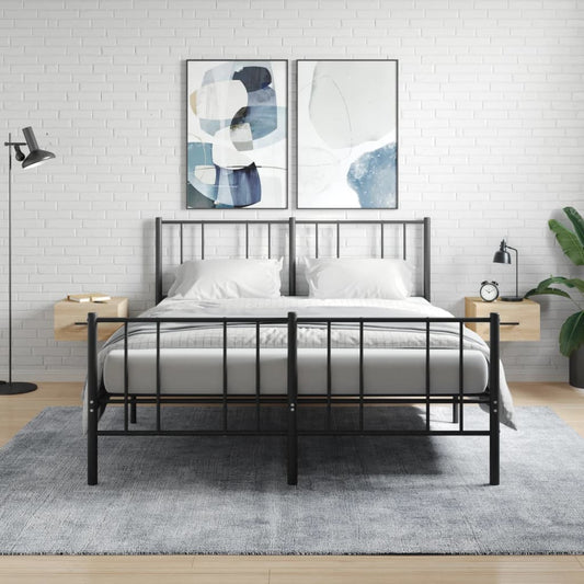 Nachtkastjes 2 st wandgemonteerd 35x35x20 cm sonoma eikenkleur is nu te koop bij PeponiXL, paradijselijk wonen!
