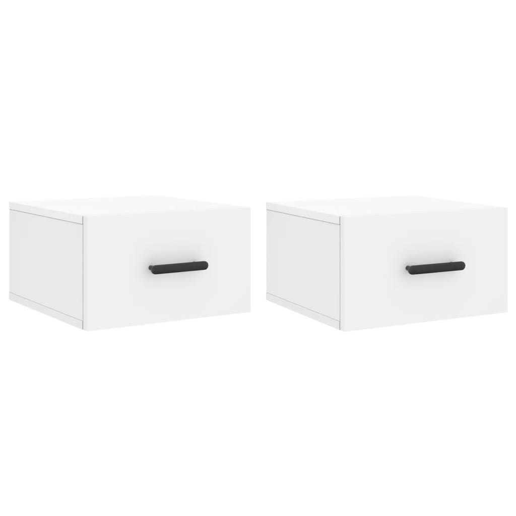 Nachtkastjes 2 st wandgemonteerd 35x35x20 cm wit is nu te koop bij PeponiXL, paradijselijk wonen!