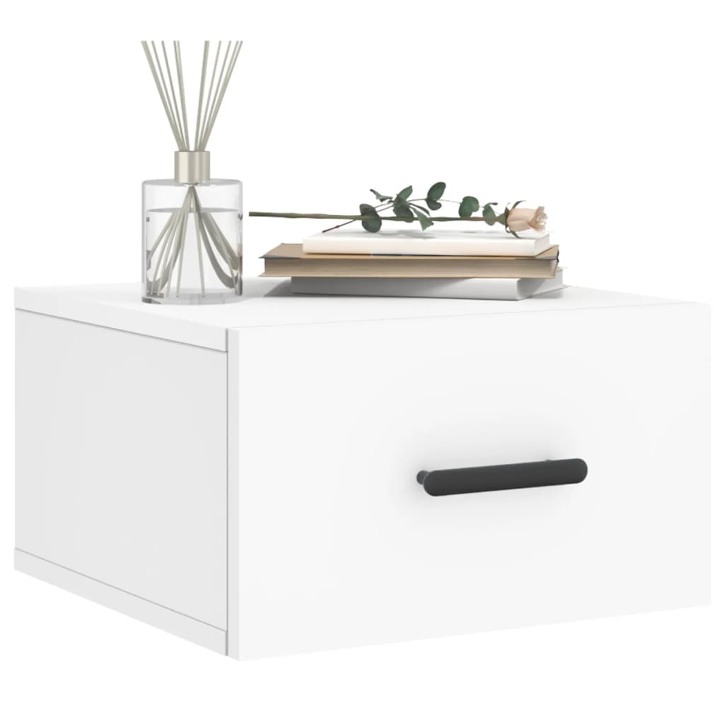 Nachtkastjes 2 st wandgemonteerd 35x35x20 cm wit is nu te koop bij PeponiXL, paradijselijk wonen!