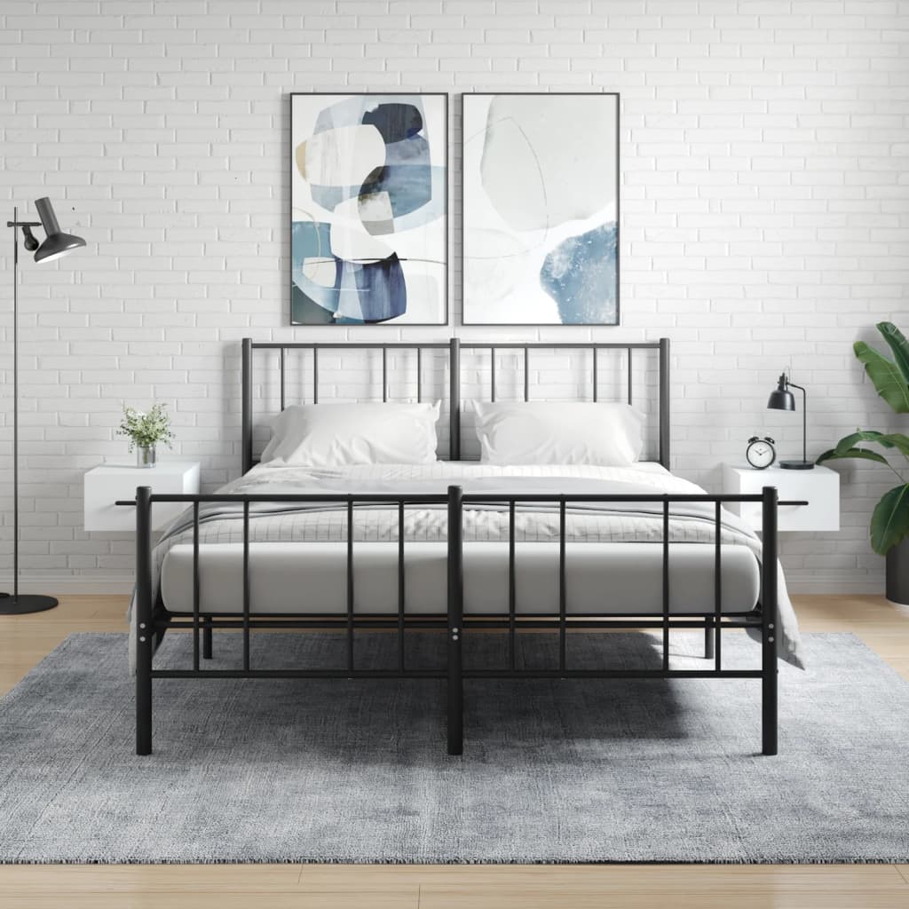 Nachtkastjes 2 st wandgemonteerd 35x35x20 cm wit is nu te koop bij PeponiXL, paradijselijk wonen!