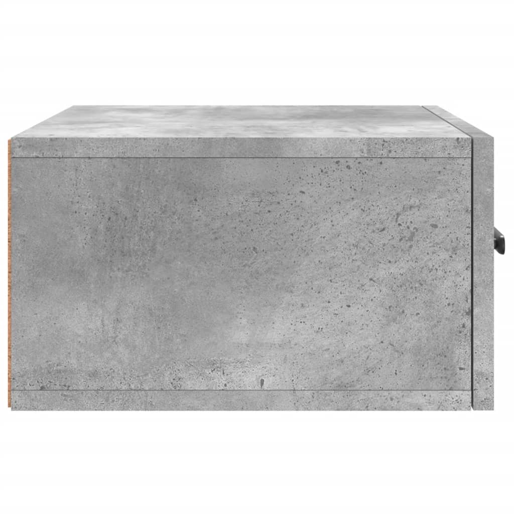 Nachtkastje wandgemonteerd 35x35x20 cm betongrijs is nu te koop bij PeponiXL, paradijselijk wonen!