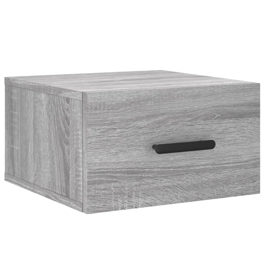 Nachtkastje wandgemonteerd 35x35x20 cm grijs sonoma eikenkleur is nu te koop bij PeponiXL, paradijselijk wonen!