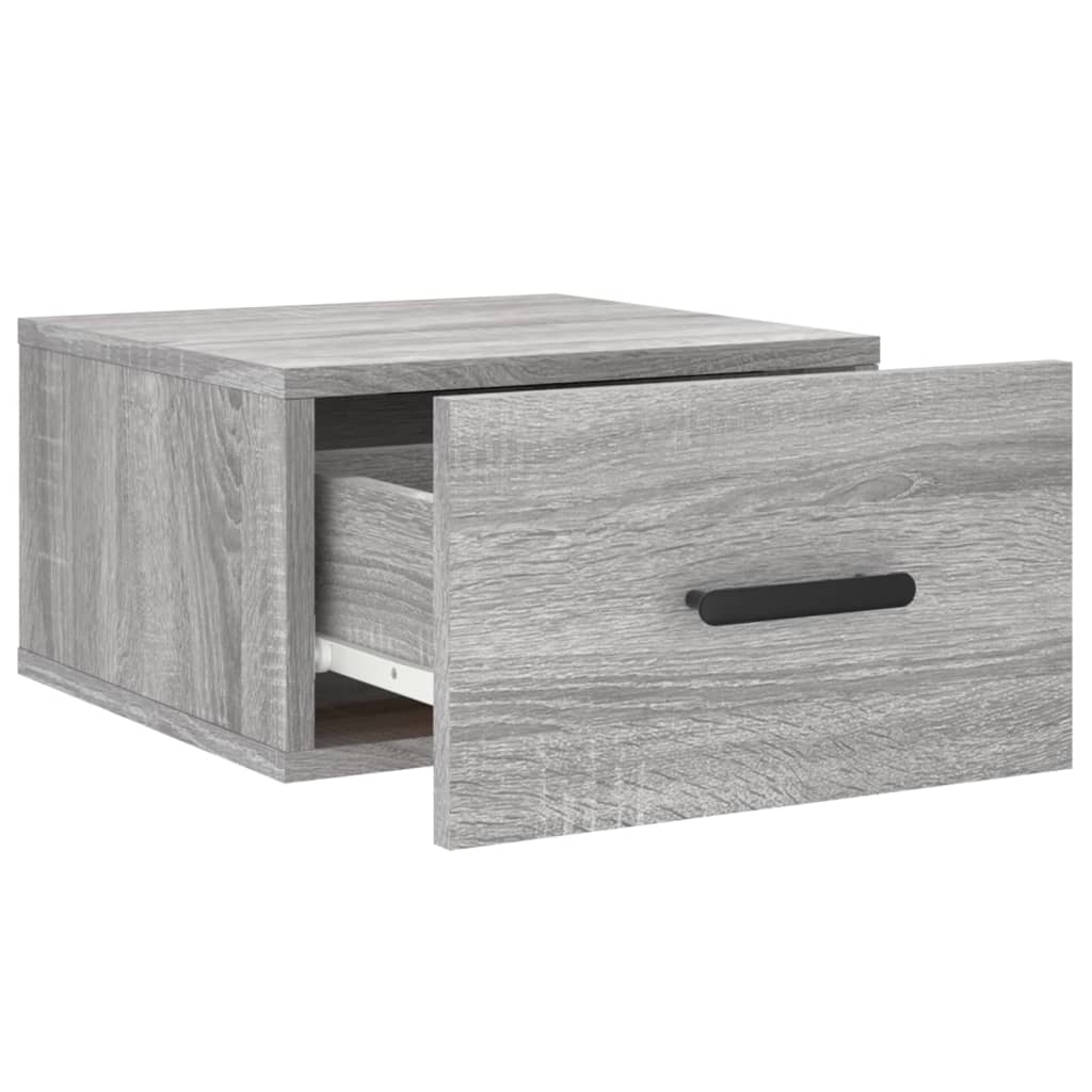 Nachtkastje wandgemonteerd 35x35x20 cm grijs sonoma eikenkleur is nu te koop bij PeponiXL, paradijselijk wonen!