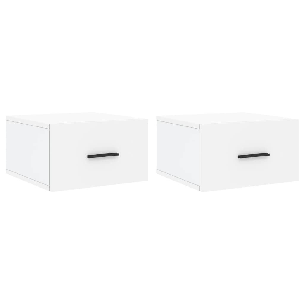 Nachtkastjes 2 st wandgemonteerd 35x35x20 cm wit is nu te koop bij PeponiXL, paradijselijk wonen!