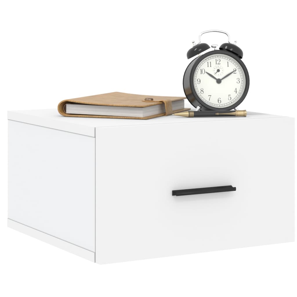 Nachtkastjes 2 st wandgemonteerd 35x35x20 cm wit is nu te koop bij PeponiXL, paradijselijk wonen!