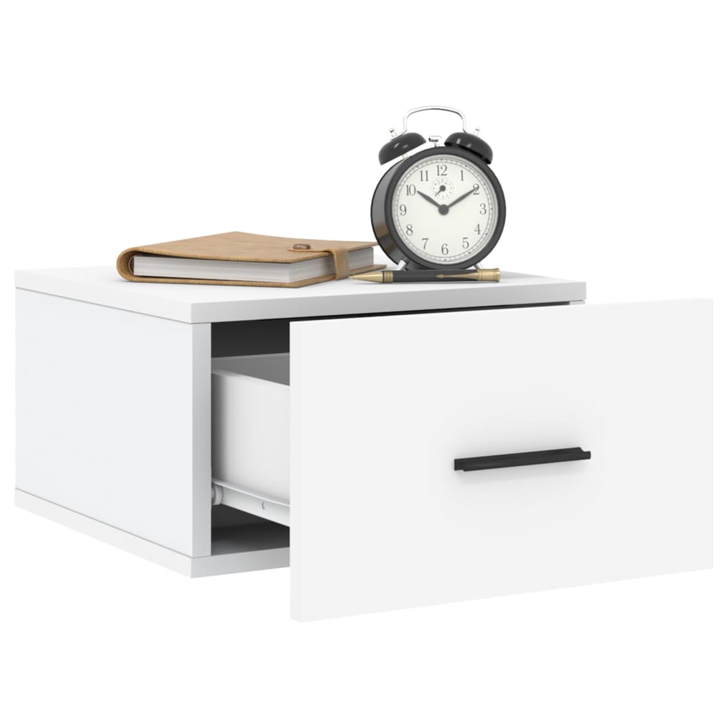 Nachtkastjes 2 st wandgemonteerd 35x35x20 cm wit is nu te koop bij PeponiXL, paradijselijk wonen!