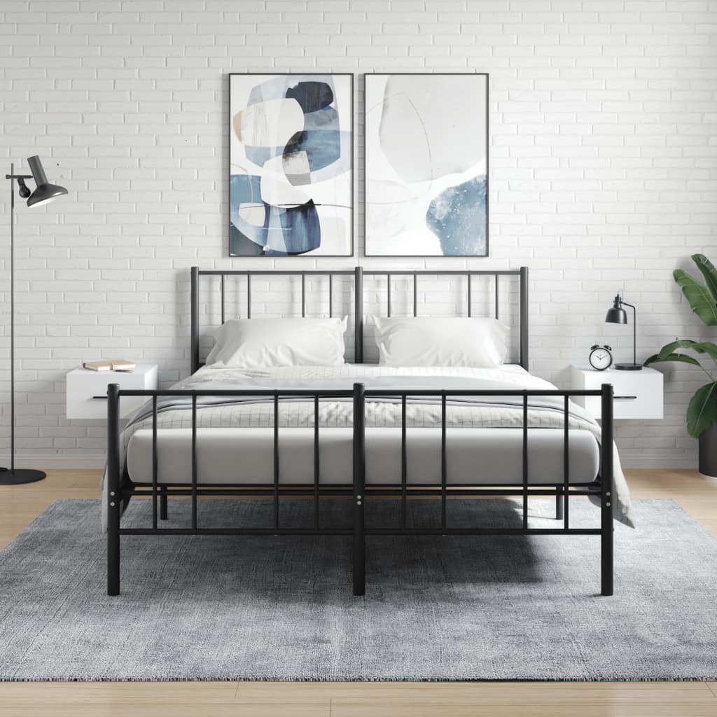 Nachtkastjes 2 st wandgemonteerd 35x35x20 cm wit is nu te koop bij PeponiXL, paradijselijk wonen!