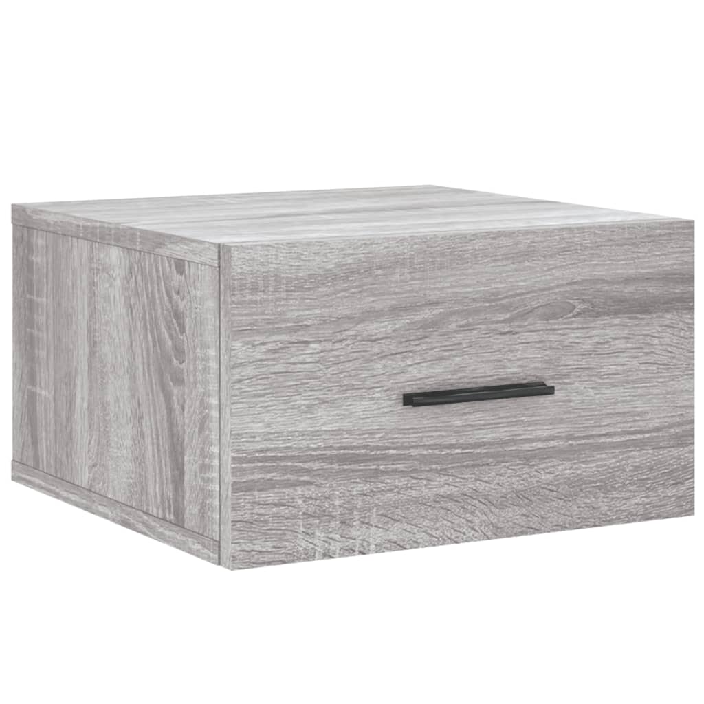 Nachtkastje wandgemonteerd 35x35x20 cm grijs sonoma eikenkleur is nu te koop bij PeponiXL, paradijselijk wonen!