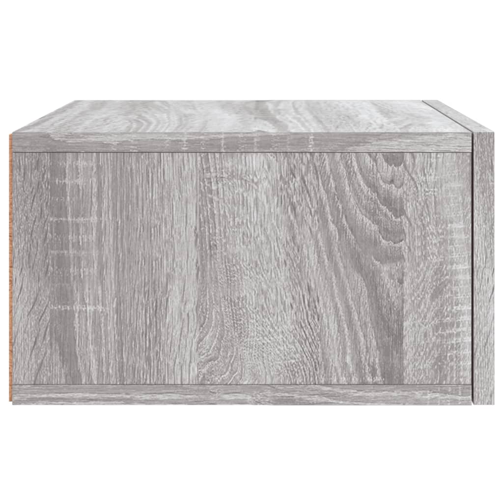 Nachtkastje wandgemonteerd 35x35x20 cm grijs sonoma eikenkleur is nu te koop bij PeponiXL, paradijselijk wonen!