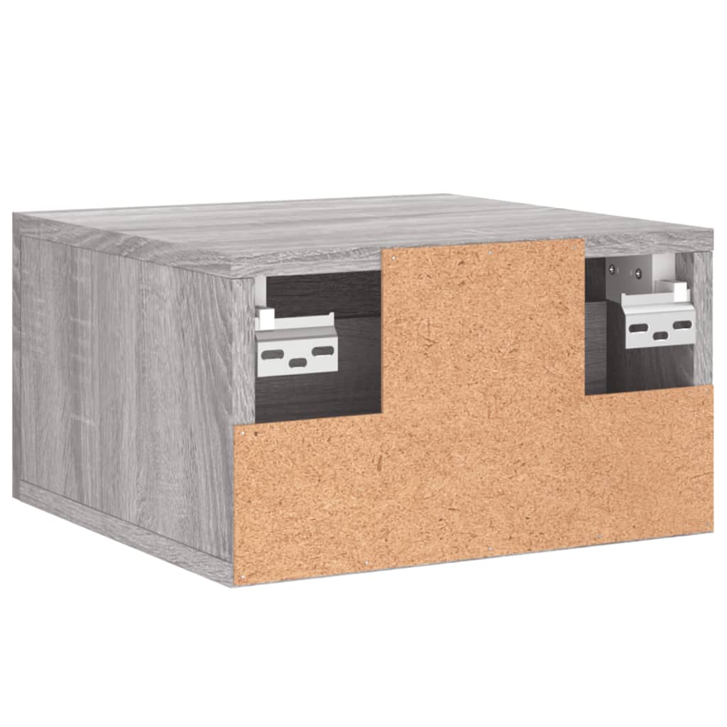 Nachtkastje wandgemonteerd 35x35x20 cm grijs sonoma eikenkleur is nu te koop bij PeponiXL, paradijselijk wonen!